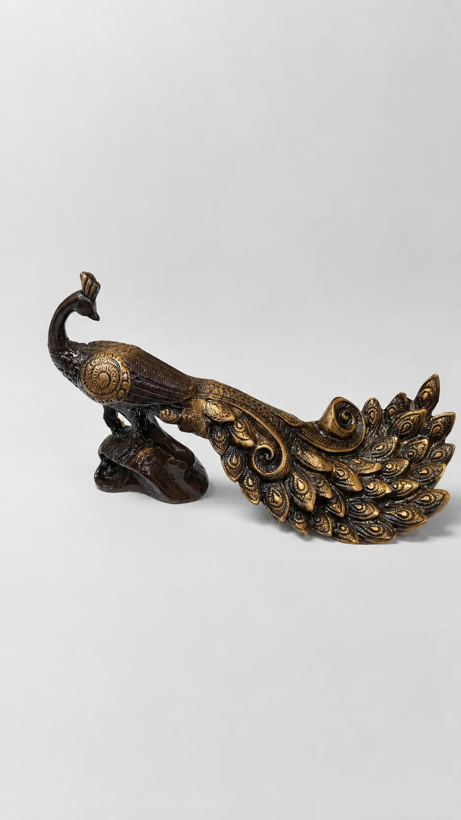 Brass Antique Finish Peacock 