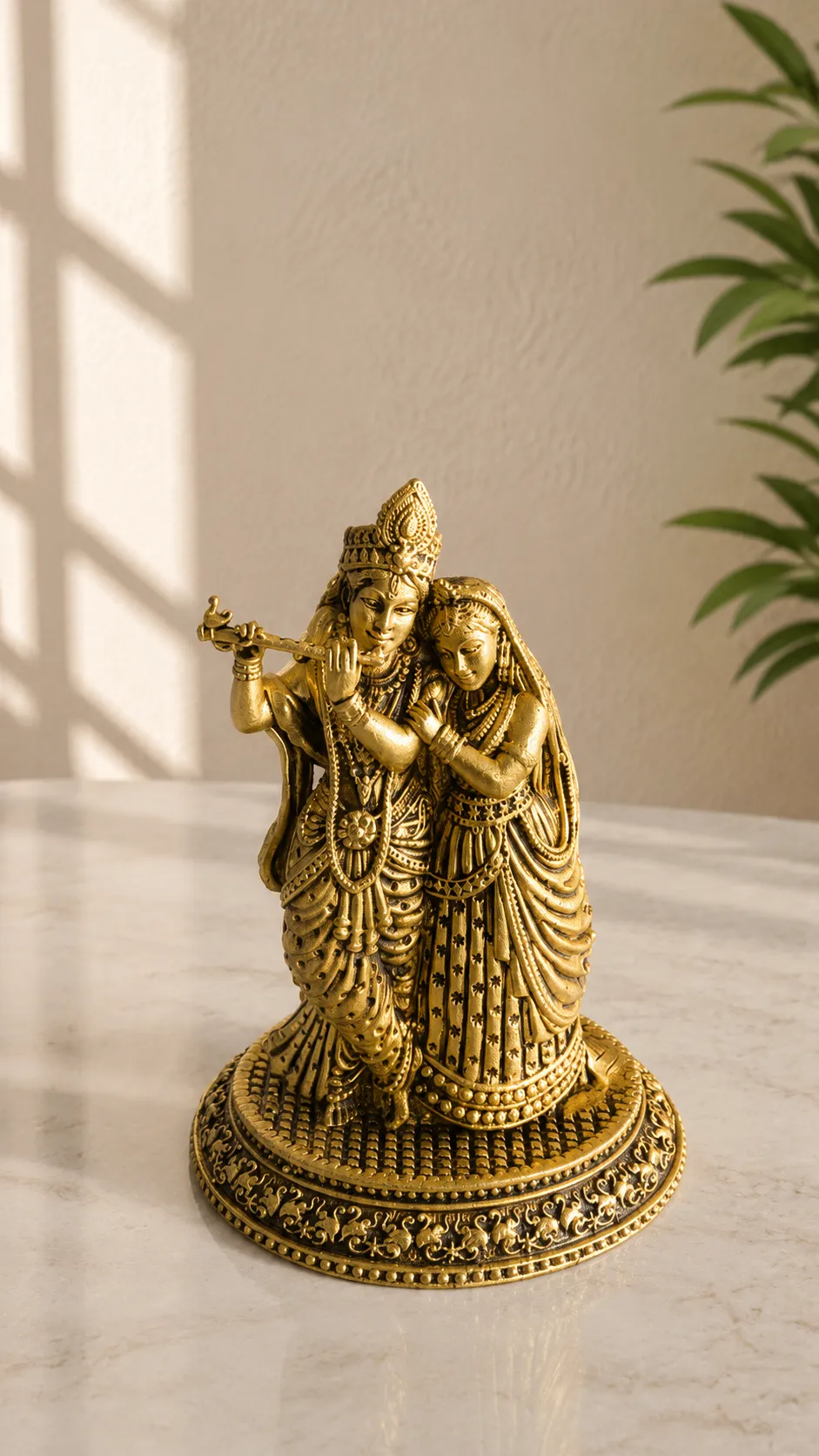     Brass Radha Krishna Idol
