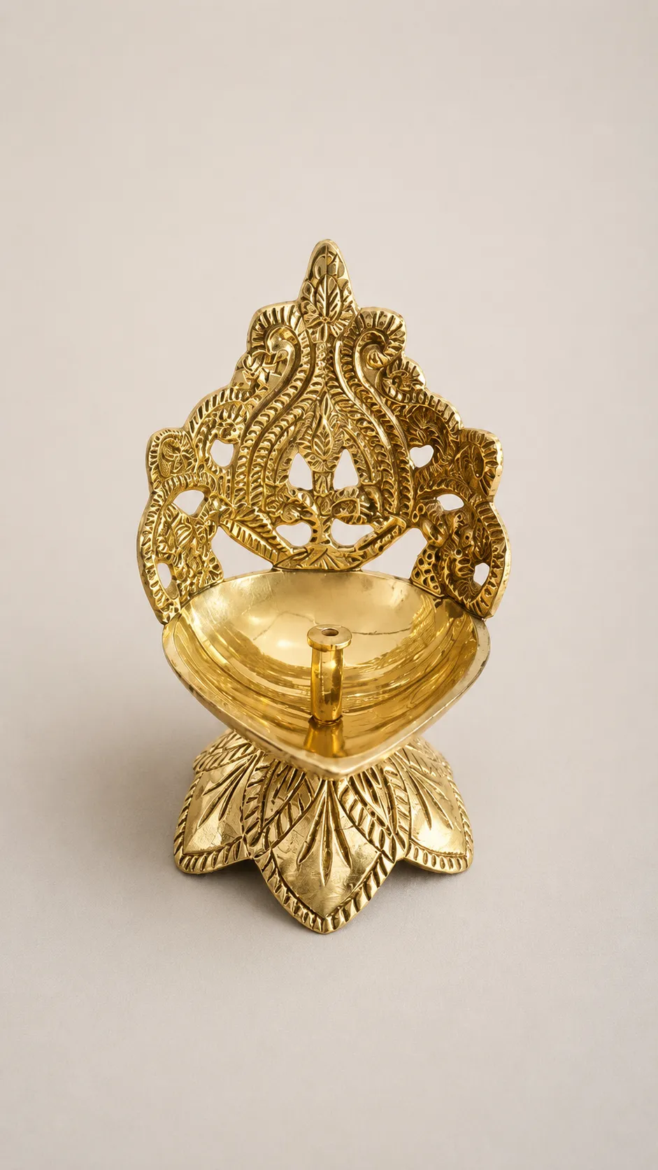 Brass Lotus Base Diya