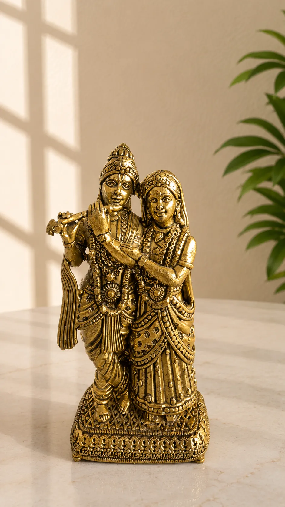 Brass Radha Krishna Idol
