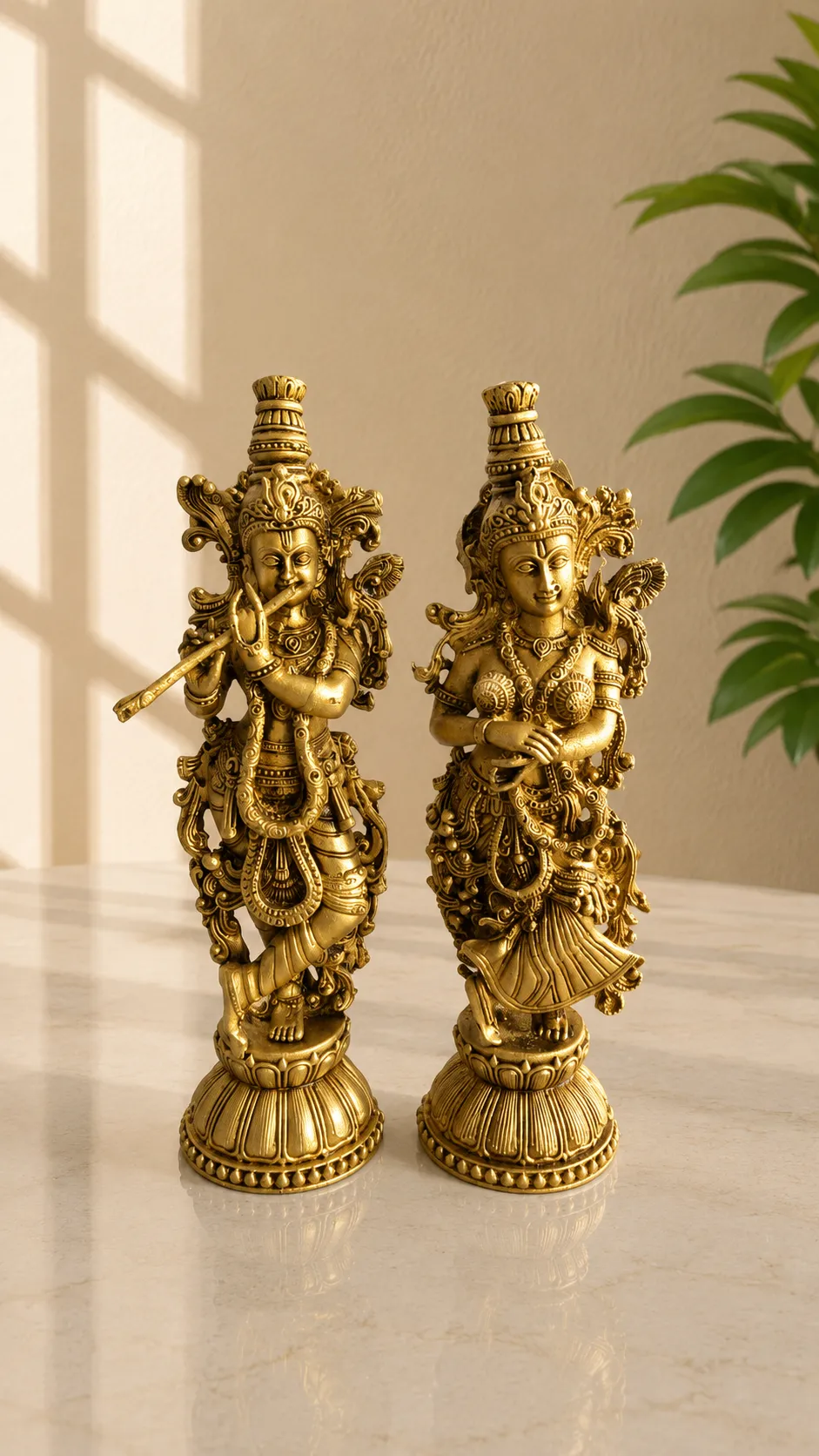 Brass Radha Krishna Idol