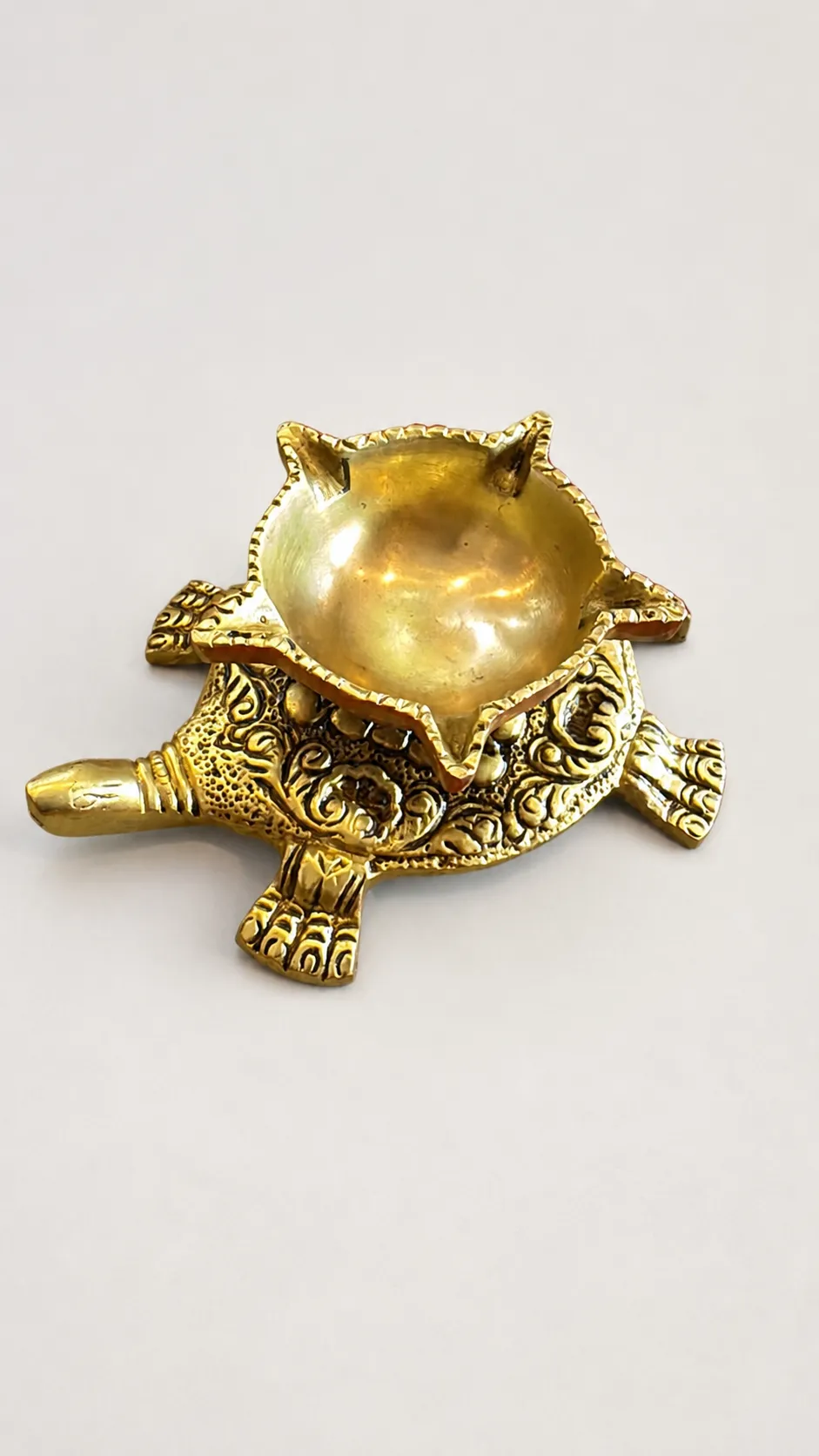 Brass Tortoise with Diya 