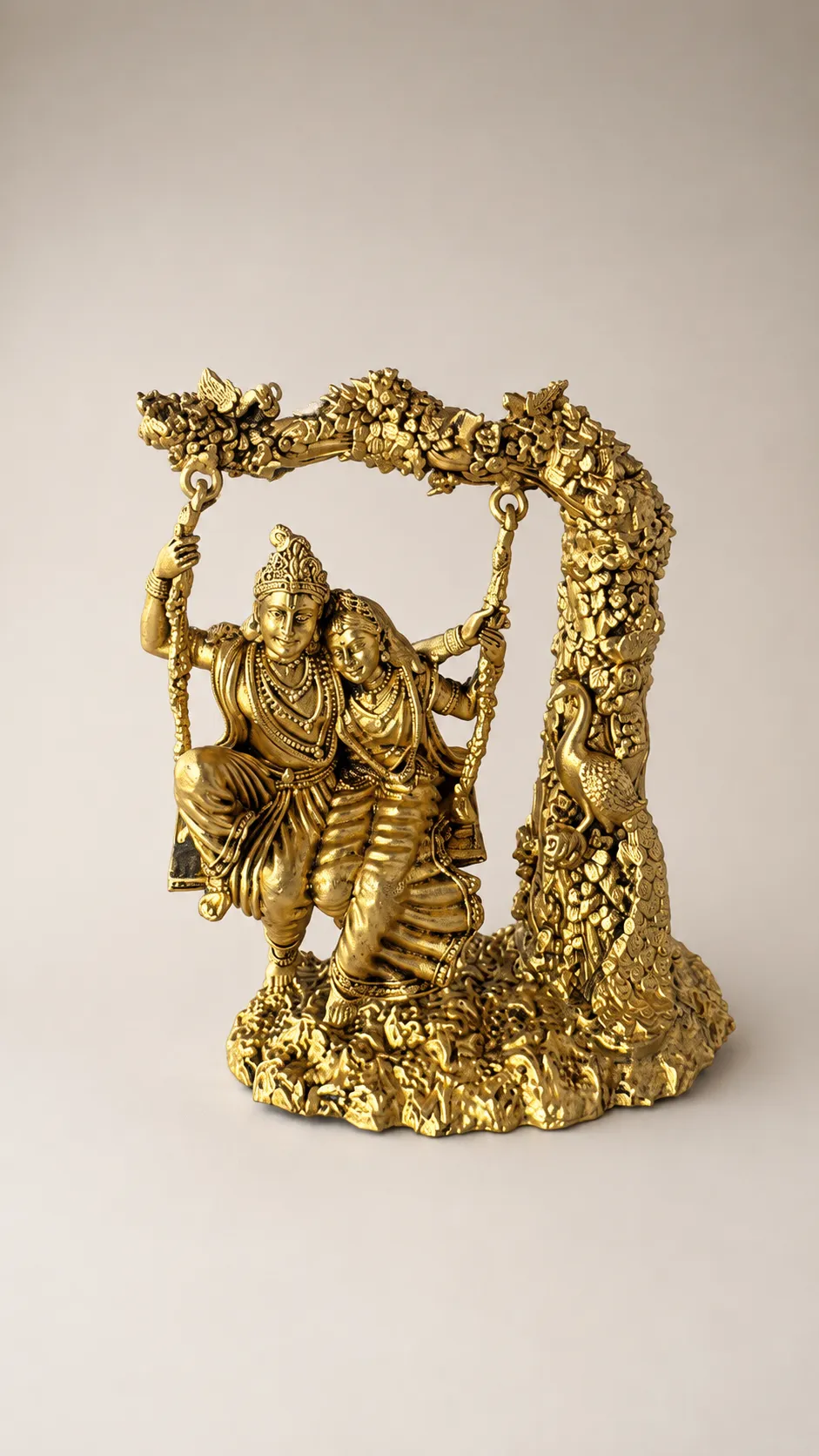 Brass Export Quality Radha Krishna Swing on Tree