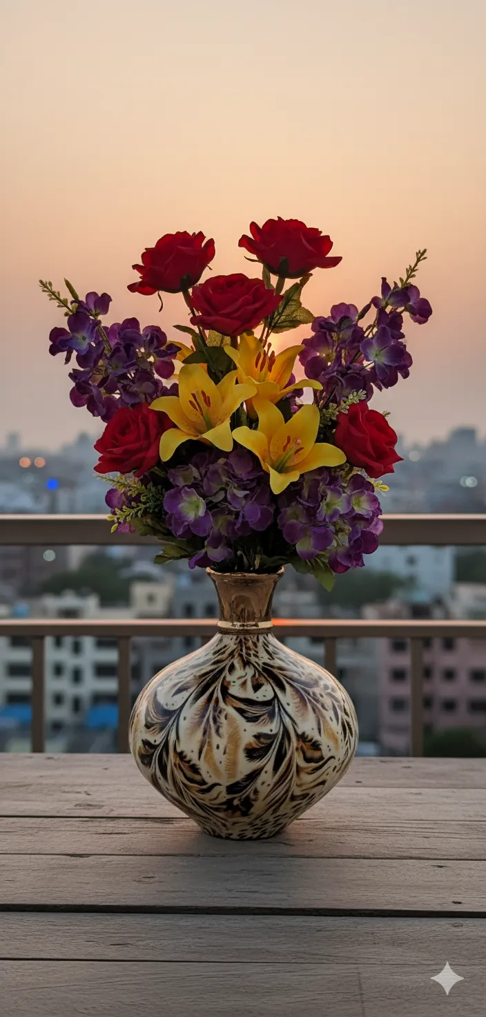 Metal Flower Vase