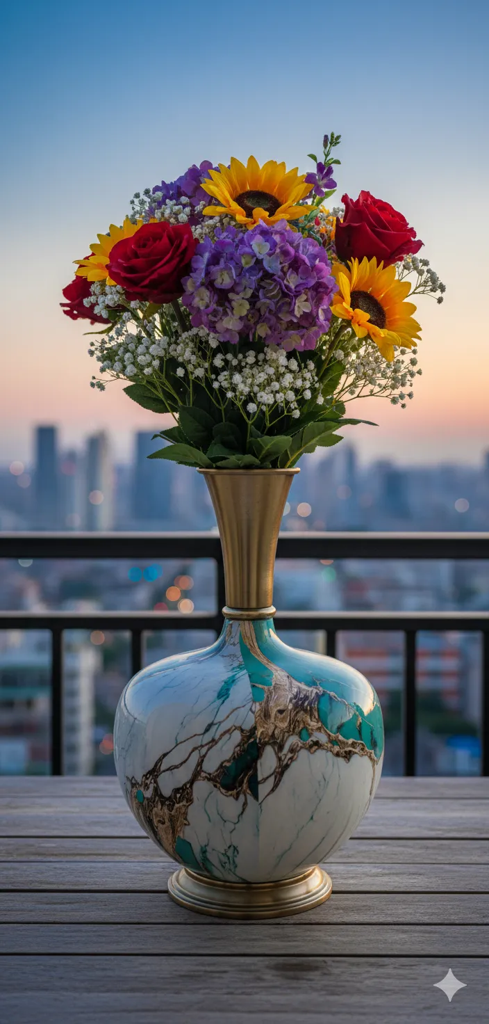 Metal Flower Vase