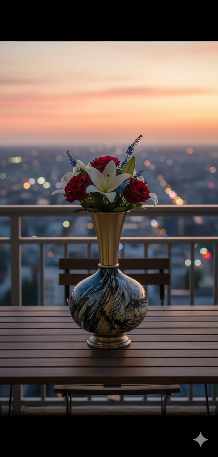 Metal Flower Vase