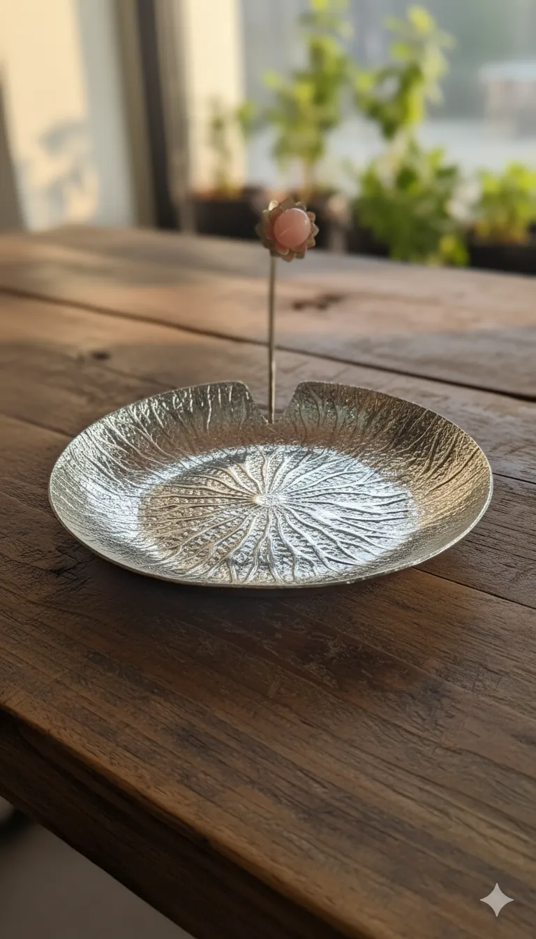 White Metal Silver Plated Serving Platter