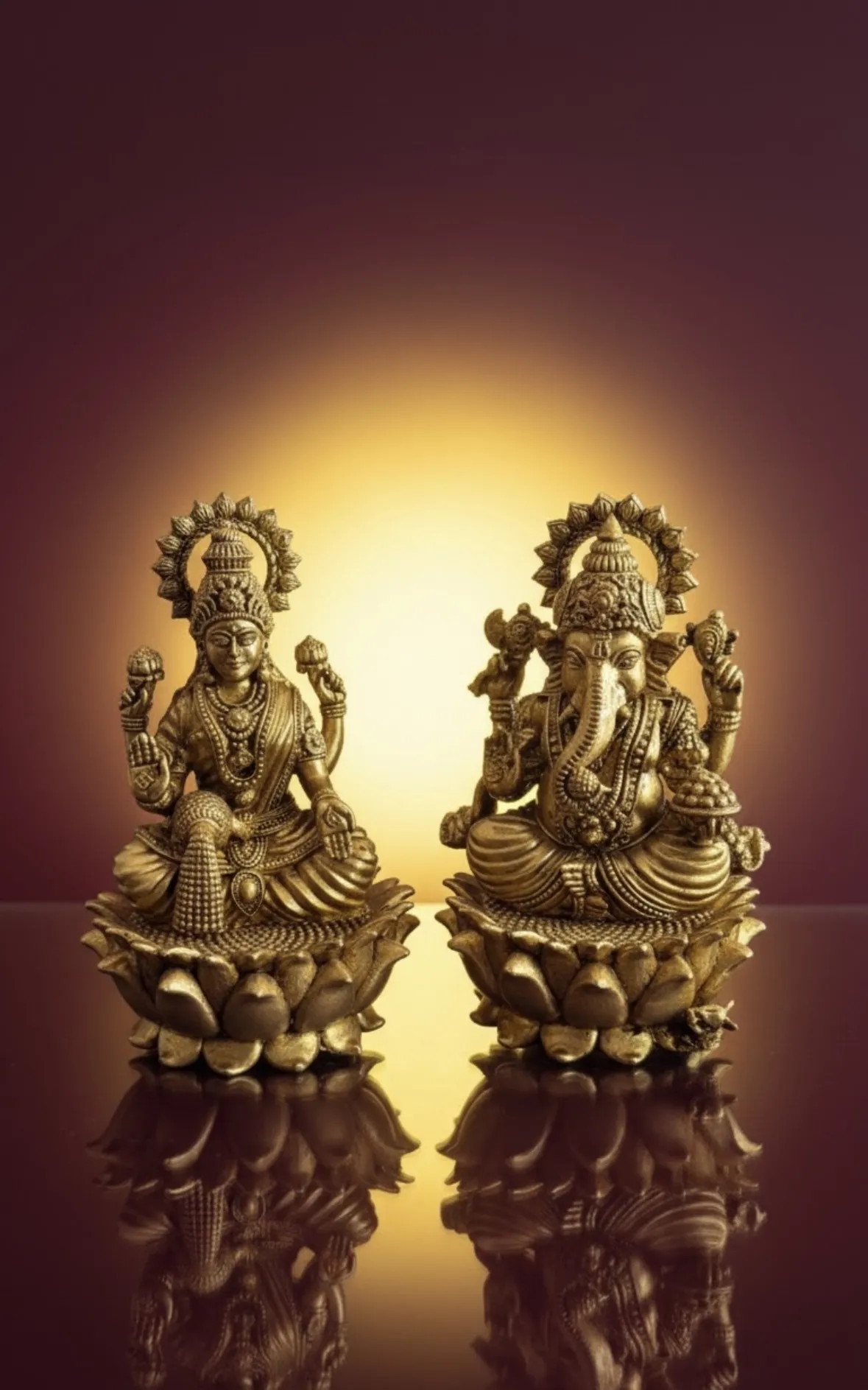 Brass Laxmi & Ganesh