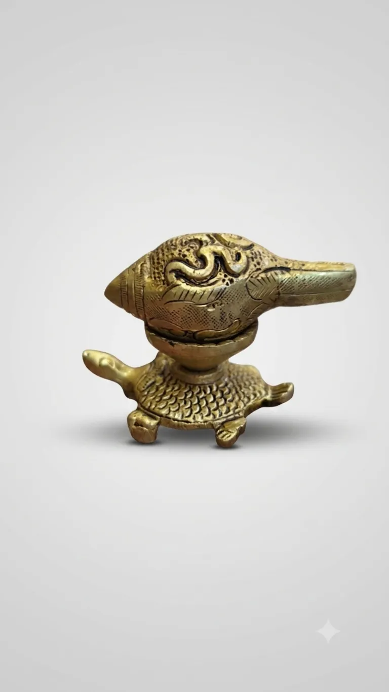 Brass Shankh on Tortoise