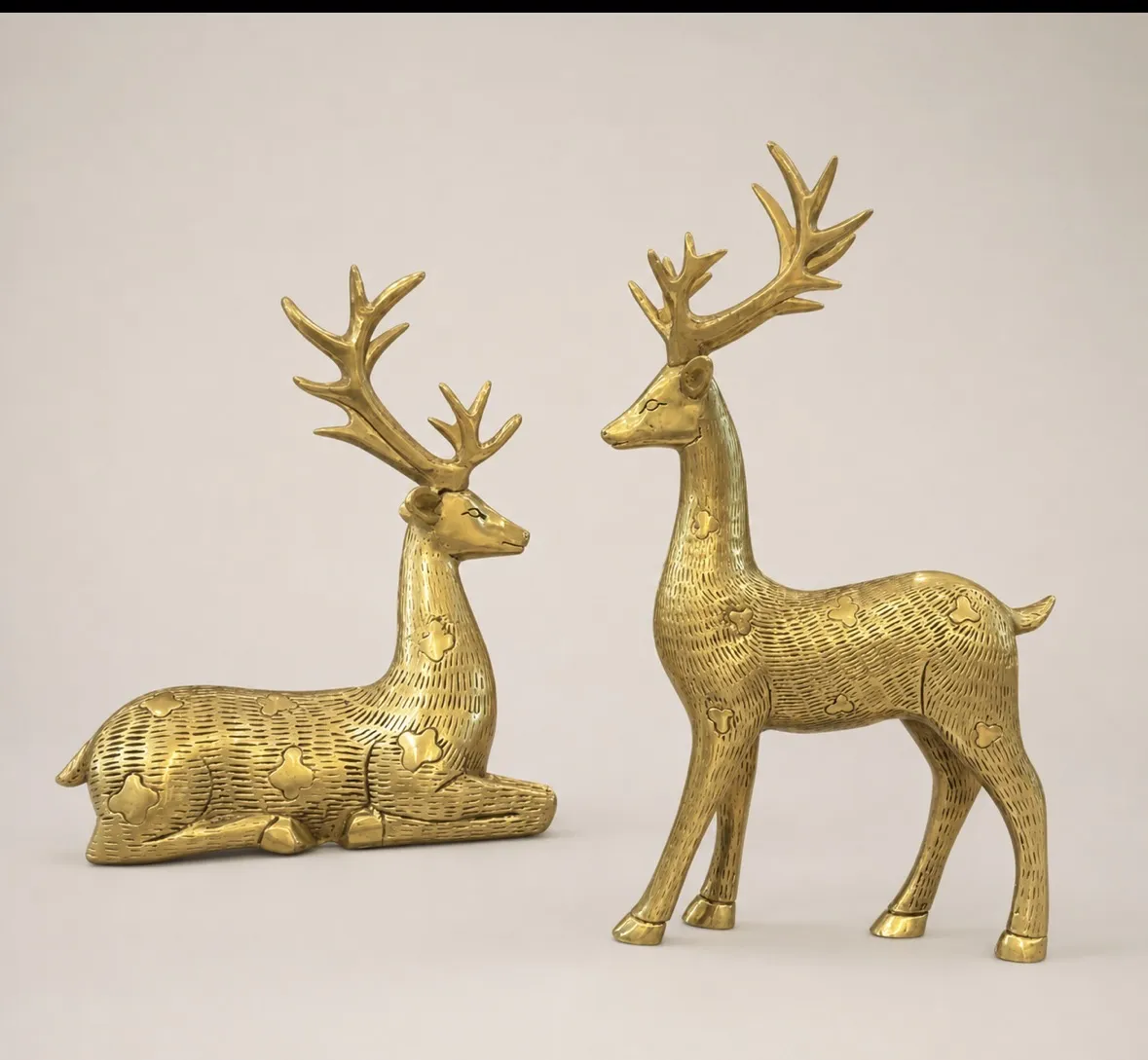 Brass Deer Set 