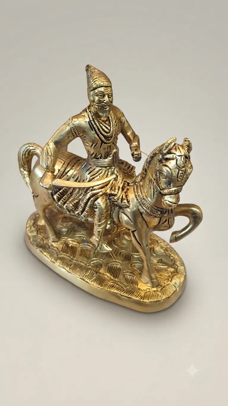 Brass Chhatrapati Shivaji Maharaj Statue